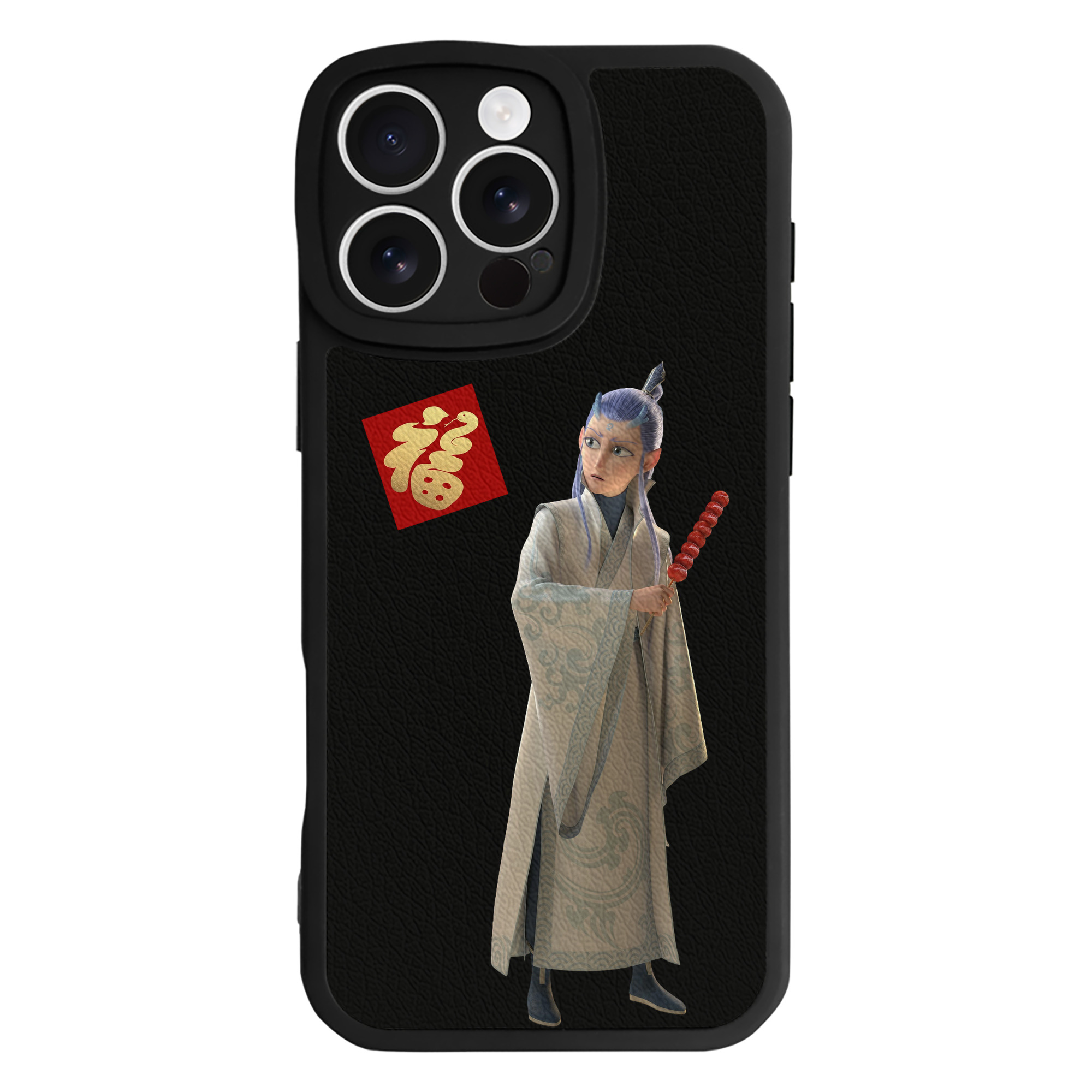 （画像用） Ne Zha 2 ナタ 魔童の大暴れ 【iPhone 16シリーズ対応】シリコンスマホケース（レザー調） 材質：シリコン